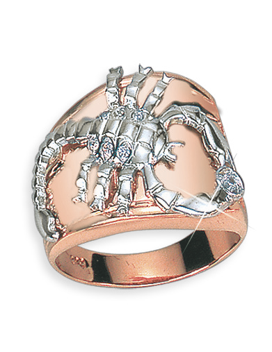 Men's ring with  zirconia 