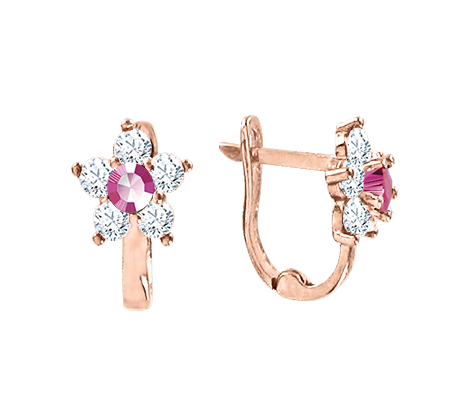 Earrings with zirconia 