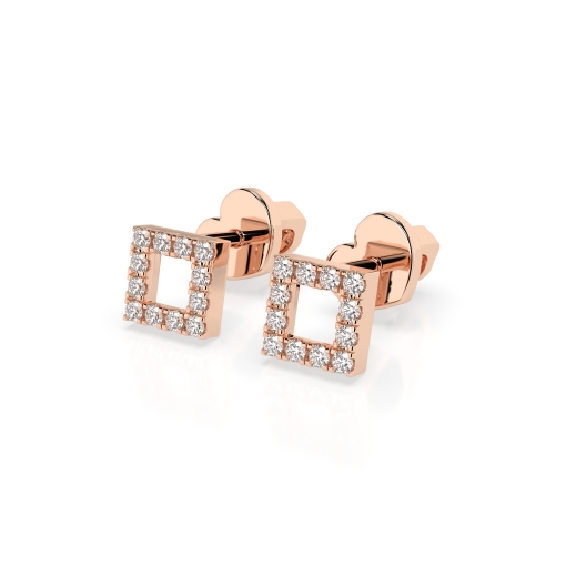 Stud earrings with diamonds 