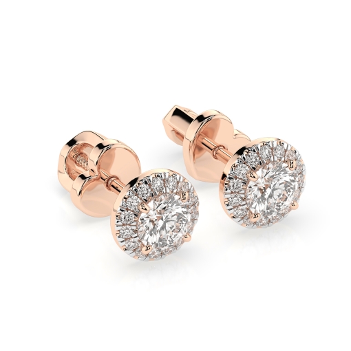 Stud earrings with diamonds 