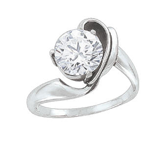 Women's ring with zirconia 