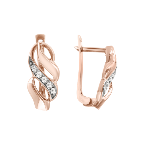Earrings with zirconia 