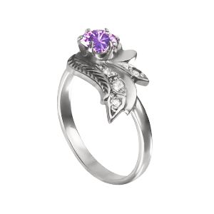 Ladies Ring with amethyst 