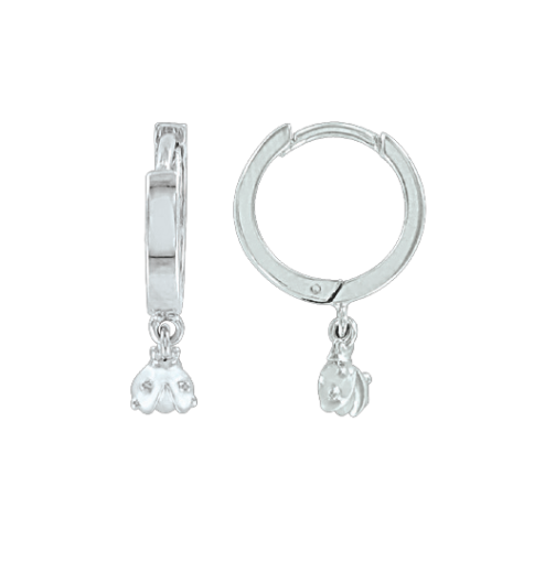 Hoop earrings with zirconia 
