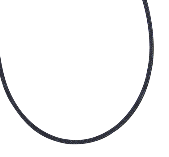 Rubber cord with silver 