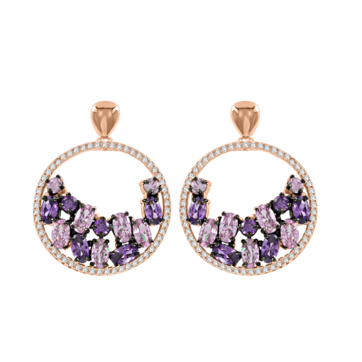 Ohrstecker vergoldet mit Amethyst 