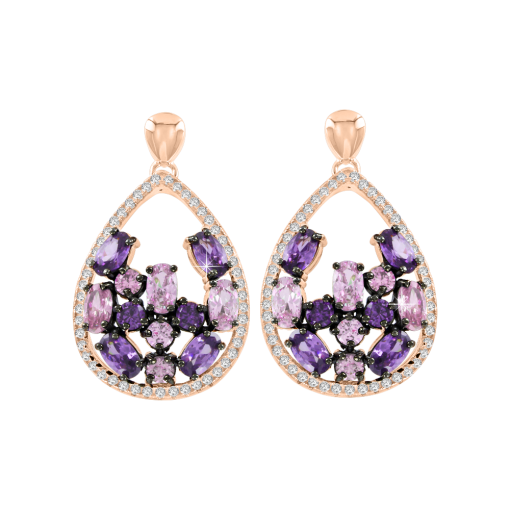 Ohrstecker vergoldet mit Amethyst 