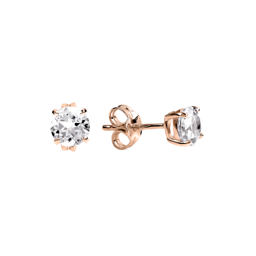 Серьги-пуссеты с фианитом Swarovski 