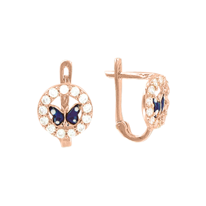 Earrings with zirconia 