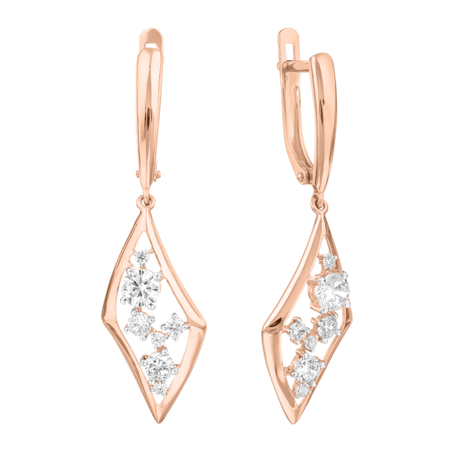 Earrings with zirconia 