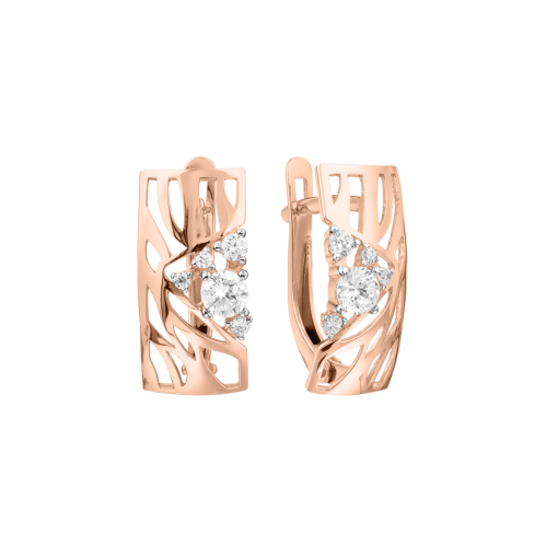 Earrings with zirconia 