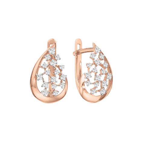 Earrings with zirconia 