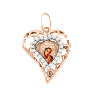 Pendant icon with zirconia 
