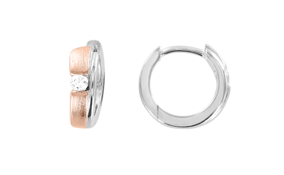 Hoops earrings with zirconia 