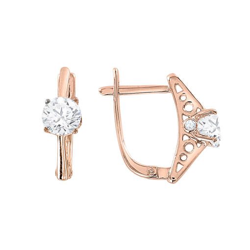 Серьги с фианитами Swarovski 