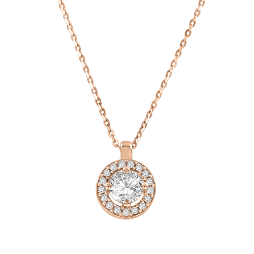 Collier mit Anhänger und Zirkonia 