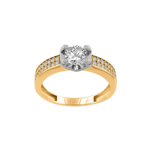 Women's ring with zirconia 