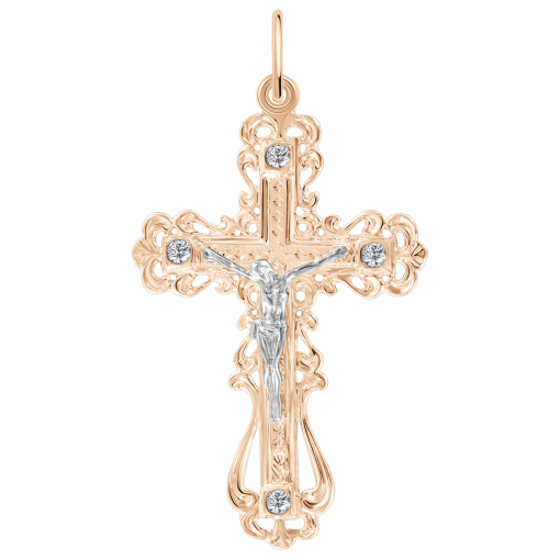 Anhänger-Kreuz mit Zirkonia 