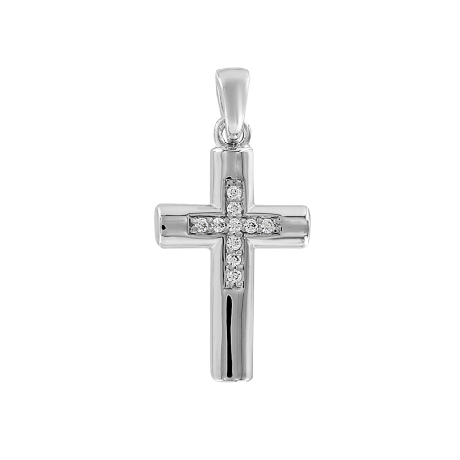 Anhänger - Kreuz mit Zirkonia 