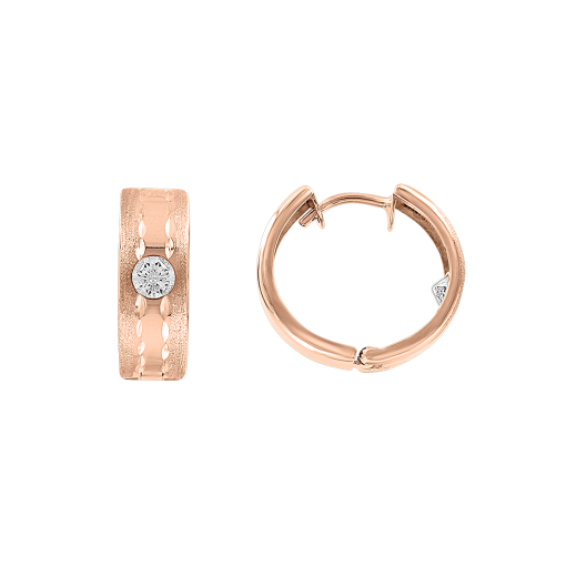Hoop earrings with zirconia 