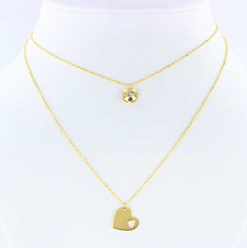 Double chain with two pendants 