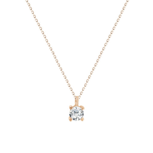 Gold chain with pendant and zirconia 