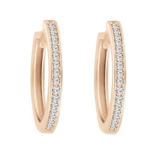 Hopp earrings with zirconia 