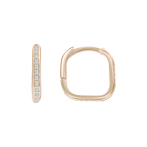 Hoop earrings with zirconia 
