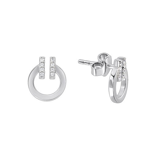 Stud earrings with zirconia 