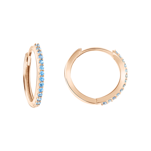 Hoop earrings with zirconia 