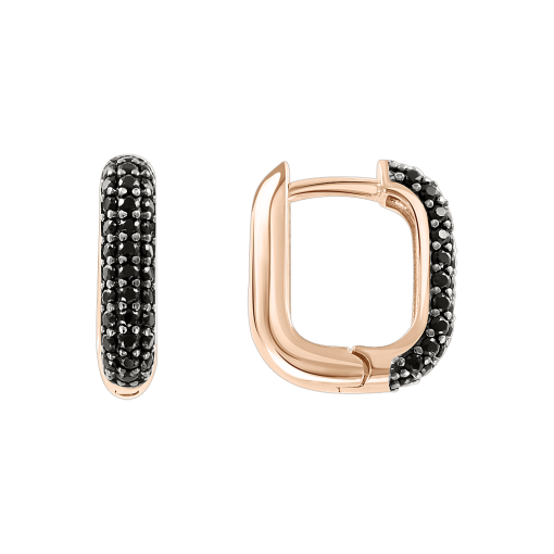 Hopp earrings with zirconia 