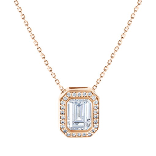 Collier mit Anhänger und Zirkonia 