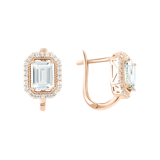 Earrings with zirconia 