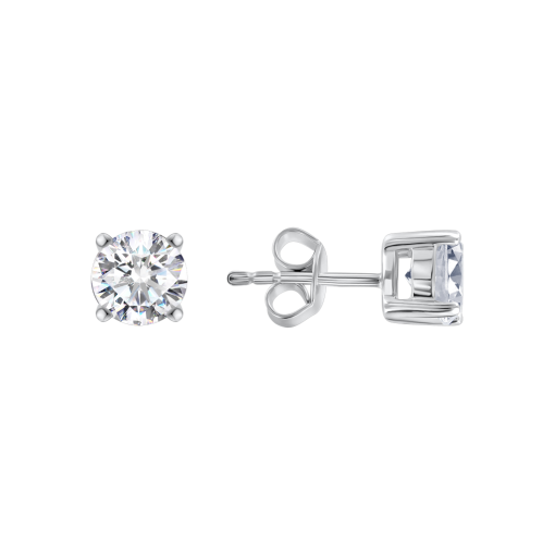 Stud earrings with zirconia 