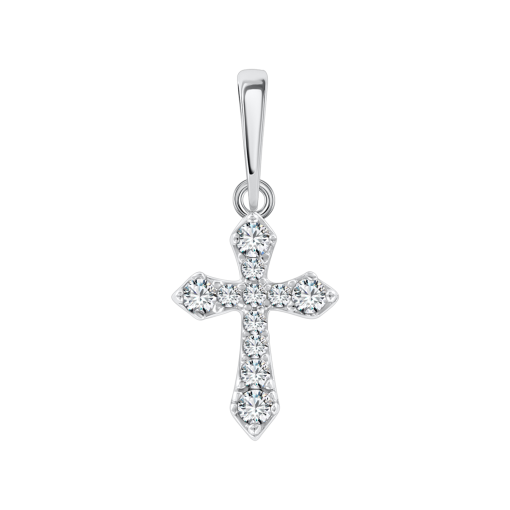 Anhänger – Kreuz mit Zirkonia 
