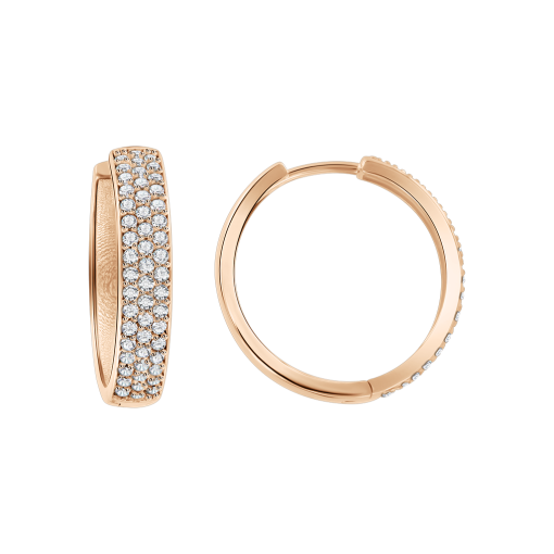 Hoop earrings with zirconia 