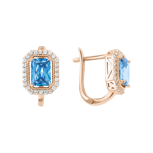 Earrings with zirconia 