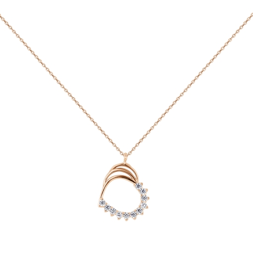 Collier mit Anhänger und Zirkonia 