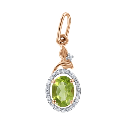 Anhänger mit Peridot und Zirkonia 