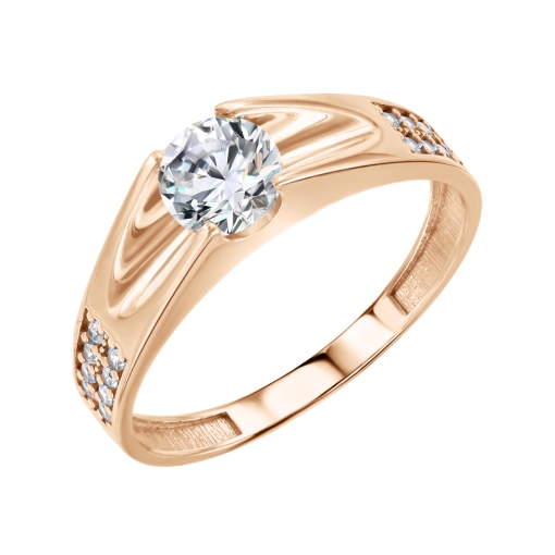 Women's ring with zirconia 