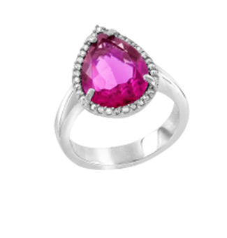 Women's ring with zirconia 