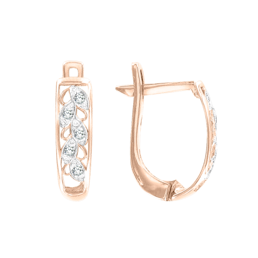 Серьги с фианитами 
