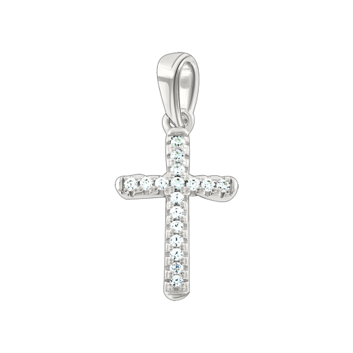 Anhänger – Kreuz mit Zirkonia 