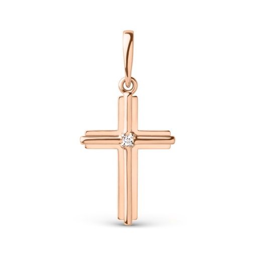 Anhänger – Kreuz mit Zirkonia 