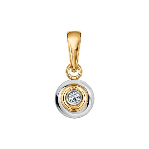 Pendant with diamond and ceramic 
