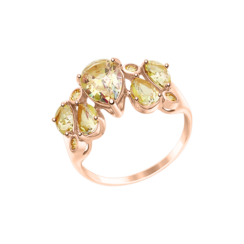 Damenring mit Swarovski Zirkonia und Topas Swarovski 