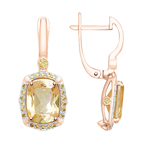 Ohrhänger mit Swarovski Zirkonia und Topas Swarovski 