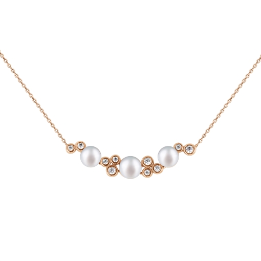 Collier mit Perlen und Zirkonia 