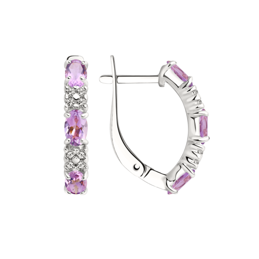 Ohrhänger mit Amethyst und Zirkonia 