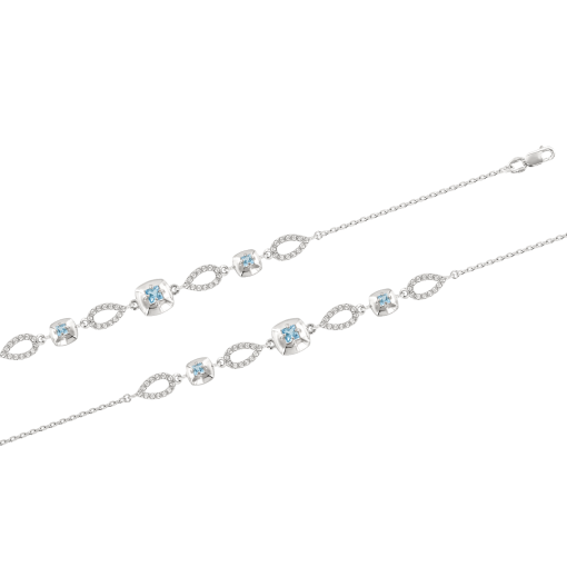 Armband mit Topas und Zirkonia 19 cm